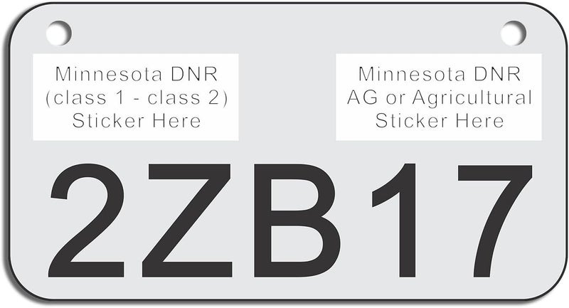 Minnesota Engraved ATV/UTV License Plate (Light Gray)